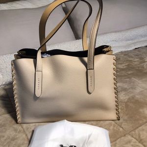 Coach Charlie Caryall Whipstitch Colorblock Purse-Ivory Multi